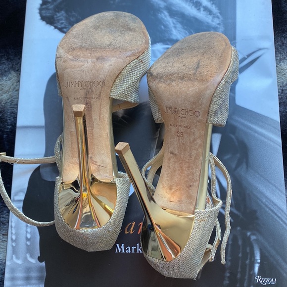 Jimmy Choo Champagne Ivette Sandal 85 Heel, Size: EU 39 (Approx. US 9) - Picture 3 of 12